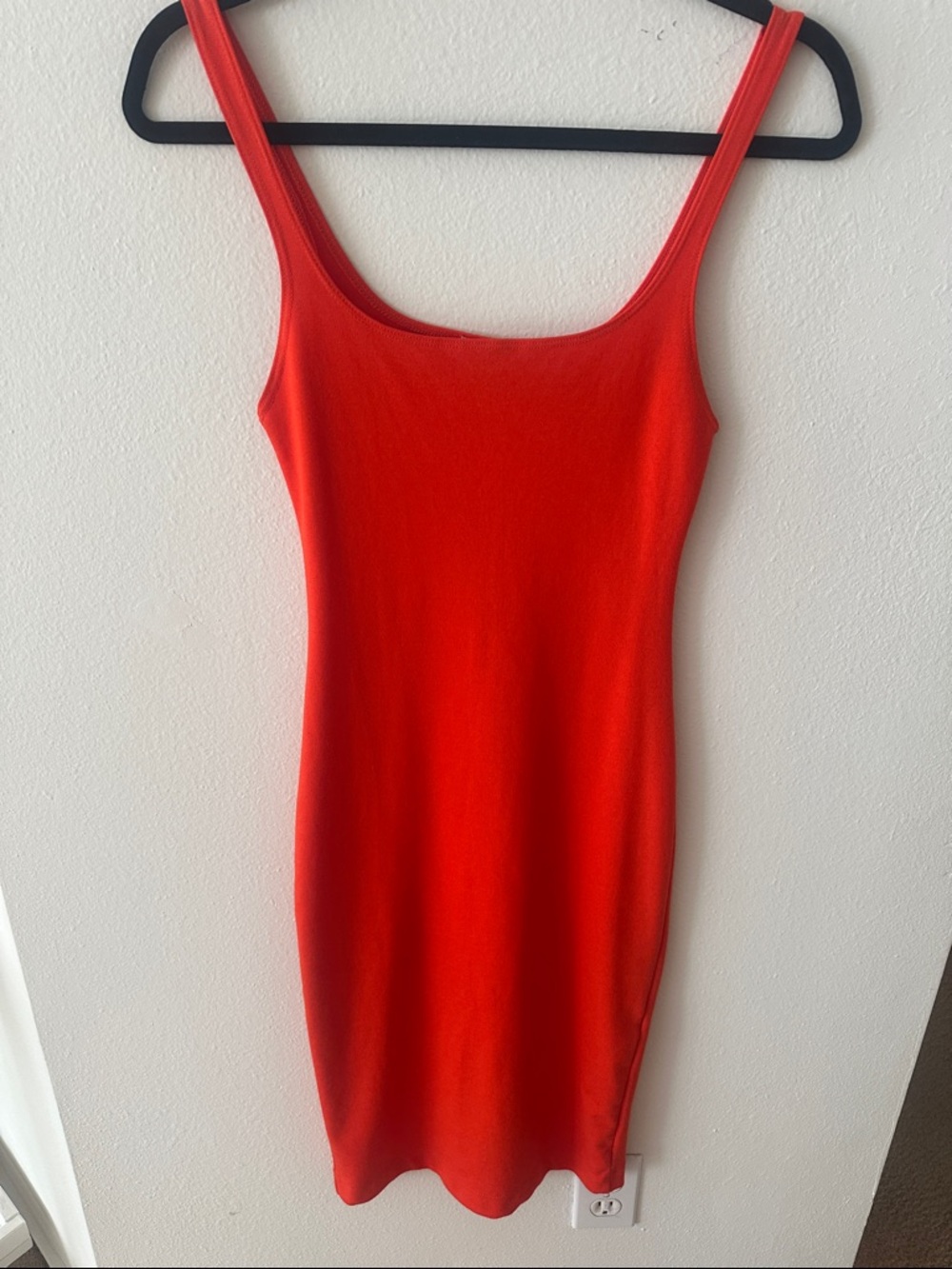 Zara Coral Red Midi Tank Dress